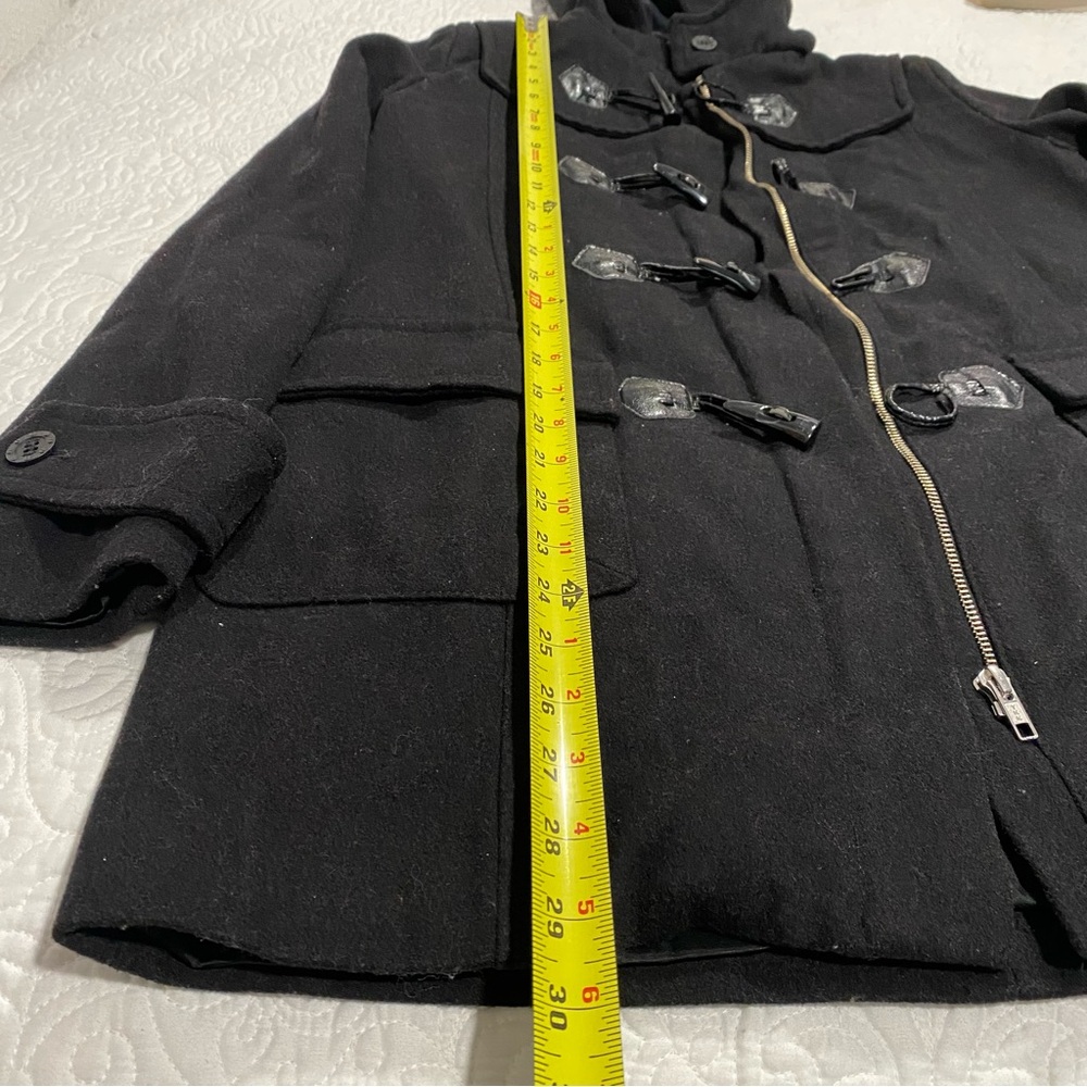 Wool Blend Winter Coat Toggle Button And Zip Up C… - image 3